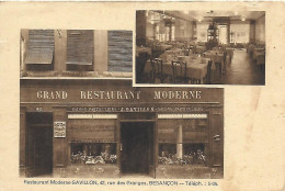 25)    BESANCON  -  Restaurant Moderne GAVILLON  42 Rue Des Ganges Téléph: 5-05 - Besancon