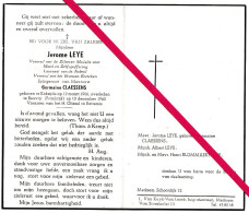 Koksijde. Jerome Leye. °1906 - †1962 Beuvry, Frankrijk. Zilveren Medalie Voor Moed En Zelfopoffering. Germaine Claessens - Obituary Notices
