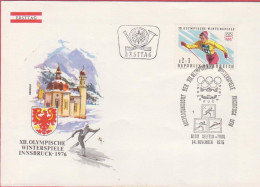 FDC 1975 - Mi:1500 (4) , FDC - Olympische Winterspiele , Innsbruck - Langlauf , SST 6100 Seefeld In Tirol - FDC