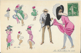 XAVIER SAGER ILLUSTRATEUR - LES INDISCRETIONS DU VENT, FEMMES, CHAPEAUX , MODE, EDITION B M PARIS, VOIR LES SCANNERS - Sager, Xavier