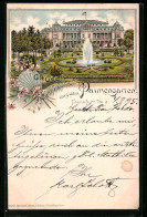 Lithographie Frankfurt-Westend, Palmengarten, Fontaine  - Frankfurt A. Main