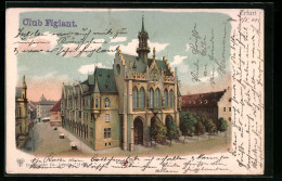 Lithographie Erfurt, Kirche Mit Strassenpartie  - Erfurt
