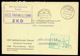 1970, DDR Dienst Und ZKD Allgemein, Brief - Sonstige & Ohne Zuordnung