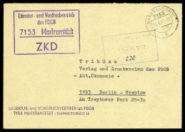 1967, DDR Dienst Und ZKD Allgemein, Brief - Autres & Non Classés