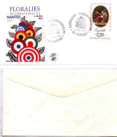 Enveloppe Avec Cachet Daté : FLORALIES INTERNATIONALES De NANTES 1989 - 247 - 1980-1989