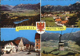 72448020 Reutte Tirol Gesamtansicht Mit Alpenpanorama Hauptstrasse Kabinenbahn S - Sonstige & Ohne Zuordnung