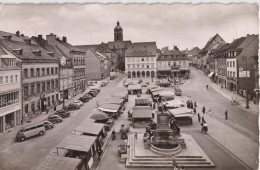 Schweinfurt A. Main 1957; Marktplatz - Gelaufen. (Gebr. Metz - Tübingen) - Schweinfurt