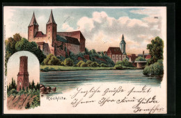 Lithographie Rochlitz, Blick Zum Schloss, Turm  - Rochlitz