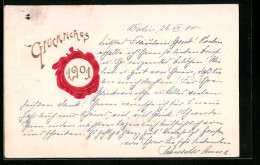 AK Jahreszahl 1901 Mit Siegel  - Otros & Sin Clasificación