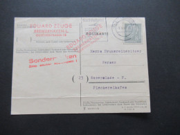 BRD 1954 Verwendet 1961 Heuss I Nr.182 EF MS Bremerhaven Nachtluftpost Nach Wesermünde Gesendet - Cartas & Documentos