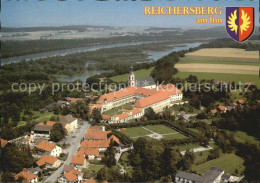 72447171 Reichersberg Inn Augustiner Chorherrenstift Inntal Fliegeraufnahme Reic - Andere & Zonder Classificatie