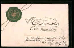AK Jahreszahl 1903 Mit Siegel Und Kleeblatt  - Autres & Non Classés