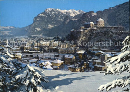 72447120 Kufstein Tirol Winterpanorama Blick Auf Festung Und Zahmen Kaiser Kufst - Sonstige & Ohne Zuordnung