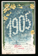 AK Jahreszahl 1905 Aus Vergissmeinnicht  - Autres & Non Classés
