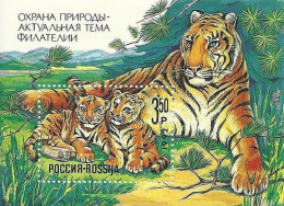 Russia 1992. Tiger. Fauna. Nature Conservation Mi Bl 1. ** - Unused Stamps