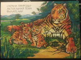 Russia 1992. Tiger. Fauna. Nature Conservation Mi Bl 1. - Used Stamps