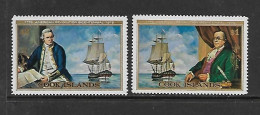 ILES COOK 1976 BATEAUX-J.COOK-INDEPENDANCE USA  YVERT N°436/437 NEUF MNH** - Boten