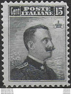 1906 Italia VE III 15c. Grigio Nero Mc MNH Sassone N. 80 - Autres & Non Classés