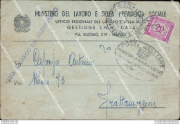 Bn45 Cartolina Storia Postale Segnatasse Lire 20 Tassa A Carico Del Destinatario - Marcophilia