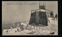 AK Mont Blanc, L`observatoire Janssen Avec Vue Panoramique Sur Les Alpes Savoisiennes  - Astronomía