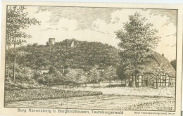 Borgholzhausen; Burg Ravensberg (Federzeichnung Von E. Knorr) - Nicht Gelaufen. - Guetersloh