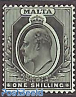 Malta 1907 1Sh, Stamp Out Of Set, Unused (hinged) - Malta
