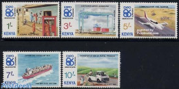 Kenia 1986 Expo 86 5v, Mint NH, Transport - Automobiles - Aircraft & Aviation - Ships And Boats - Coches