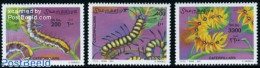 Somalia 2001 Caterpillar, Philanippon 3v, Mint NH, Nature - Insects - Philately - Somalië (1960-...)