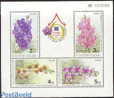 Thailand 1986 Orchid Congress S/s, Mint NH, Nature - Flowers & Plants - Orchids - Thailand