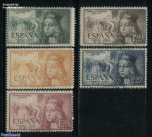 Spain 1951 Stamp Day, Isabella I 5v, Mint NH, History - Kings & Queens (Royalty) - Stamp Day - Ungebraucht