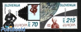 Slovenia 1994 Europa, Discoveries 2v [:], Mint NH, History - Transport - Europa (cept) - Space Exploration - Art - Pho.. - Fotografia