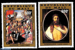 Mali 1981 Easter, Paintings 2v, Mint NH, Art - Paintings - Raphael - Rembrandt - Mali (1959-...)