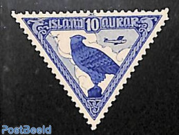 Iceland 1930 Airmail 1v, Falcon, Unused (hinged), Nature - Birds - Birds Of Prey - Unused Stamps