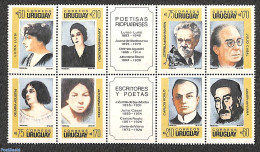 Uruguay 1990 Authors 2x4v [+], Mint NH, Art - Authors - Escritores