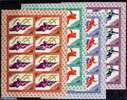 Russia, Soviet Union 1984 Olympic Winter Games 4 M/s, Mint NH, Sport - Ice Hockey - Olympic Winter Games - Shooting Sp.. - Unused Stamps