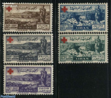 Lebanon 1947 Red Cross 5v, Mint NH, Health - Red Cross - Rode Kruis