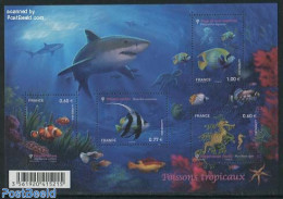 France 2012 Tropical Fish S/s, Mint NH, Nature - Fish - Sharks - Ungebraucht