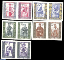 Poland 1960 Costumes 5x2v [:] Imperforated, Mint NH, Various - Costumes - Nuovi