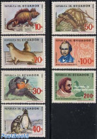 Ecuador 1986 Galapagos 7v, Mint NH, Nature - Various - Animals (others & Mixed) - Penguins - Reptiles - Sea Mammals - .. - Geographie