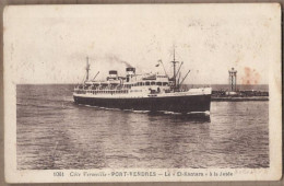 CPA 66 - PORT VENDRES - Le " EL KANTARA " à La Jetée - TB PLAN BATEAU PAQUEBOT Entrant Au Port - Port Vendres