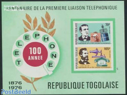 Togo 1976 Telephone Centenary S/s, Imperforated, Mint NH, Science - Transport - Telephones - Space Exploration - Telecom