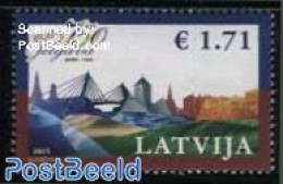 Latvia 2015 Jelgava 750 Years 1v, Mint NH, Religion - Churches, Temples, Mosques, Synagogues - Art - Bridges And Tunnels - Kirchen U. Kathedralen