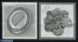 Aland 2015 Jewellery 2v, Joint Issue Switzerland, Mint NH, Various - Joint Issues - Art - Art & Antique Objects - Gemeinschaftsausgaben