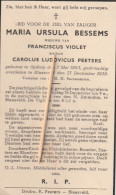 Opdorp, Blaasveld, 1938, Maria Bessems, Violet, Peeters - Devotion Images