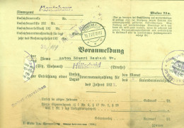 MONTABAUR 1927 Dienst-Faltbrief "Frei Durch Ablösung" +Orts-o Innen Steuerbescheid Heimatbeleg > Hillscheid - Briefe U. Dokumente