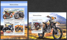 Mozambique 2016 Motorcycles 2 S/s, Mint NH, Transport - Motorcycles - Motorbikes