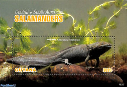 Guyana 2018 Salamanders S/s, Mint NH, Nature - Animals (others & Mixed) - Reptiles - Guyane (1966-...)