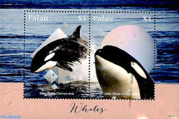 Palau 2018 Whales 2v M/s, Mint NH, Nature - Sea Mammals - Autres & Non Classés