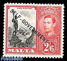 Malta 1948 2/6Sh, Stamp Out Of Set, Mint NH, Art - Sculpture - Escultura