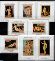 Ajman 1971 Paintings Of Venus 8 S/s, Imperforated, Mint NH, Art - Nude Paintings - Paintings - Raphael - Ajman